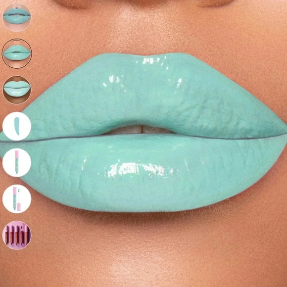 Glossed In Paradise Jeffree Star Supreme Gloss - NWT - Neon Turquoise - 1 AVA. - Picture 3 of 9